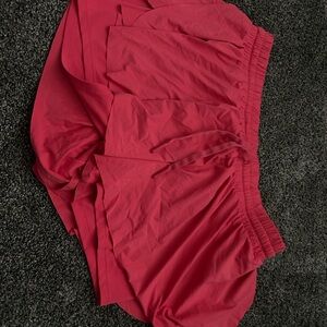 Vibrant Red Skirt with Elastic Waistband